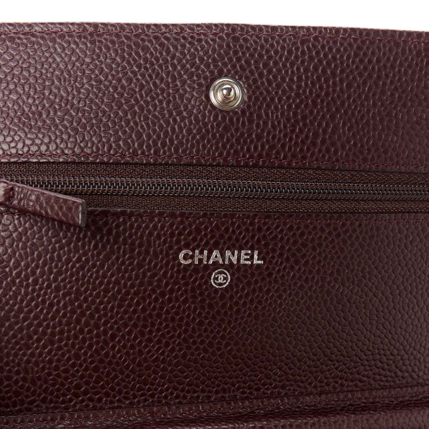 Chanel Caviar Quilted Wallet On Chain WOC Burgundy 6 of 11