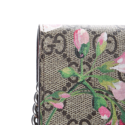 Gucci GG Supreme Monogram Blooms Chain Wallet Beige Multicolor Dry Rose 12 of 13
