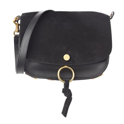 Chloe Suede Smooth Calfskin Medium Kurtis Shoulder Bag Black 1 of 8