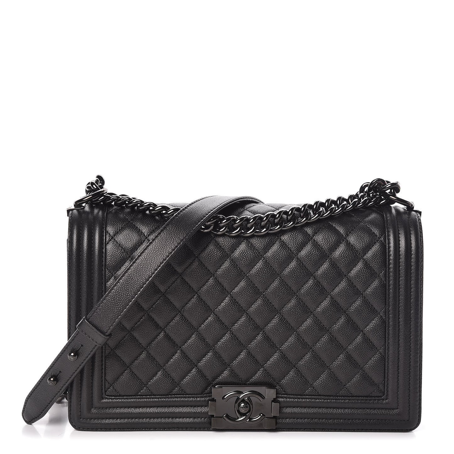 Caviar Quilted New Medium Boy Flap So Black