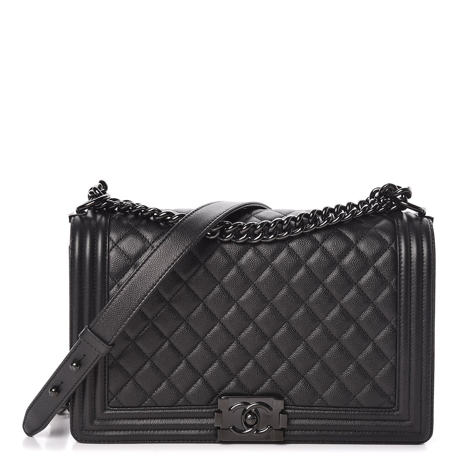 Chanel Caviar Quilted New Medium Boy Flap So Black 1 of 11
