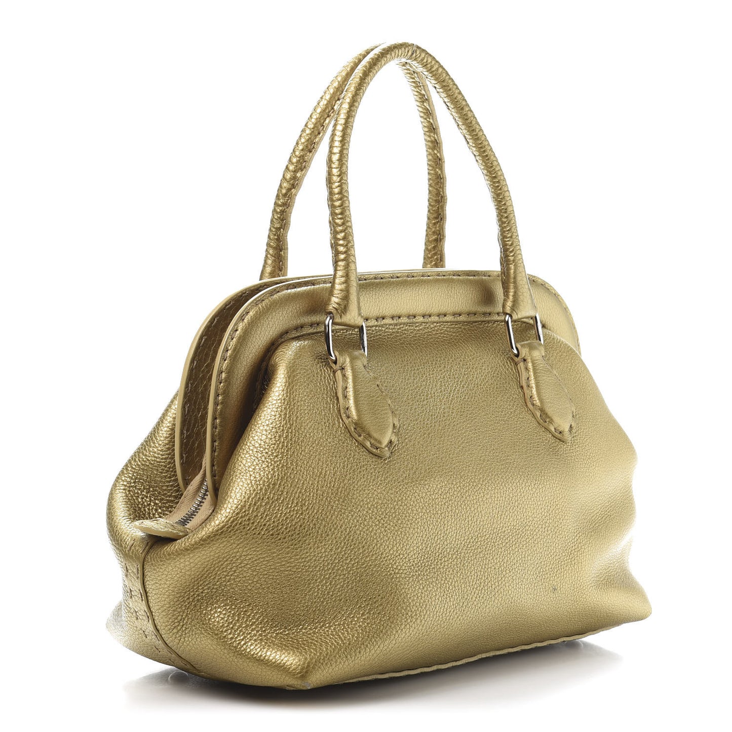 Cuoio Romano Selleria Adele 1328 Bag Oro Metallizzo