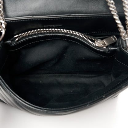 Saint Laurent Calfskin Y Quilted Monogram Small Loulou Chain Satchel Black 5 of 12