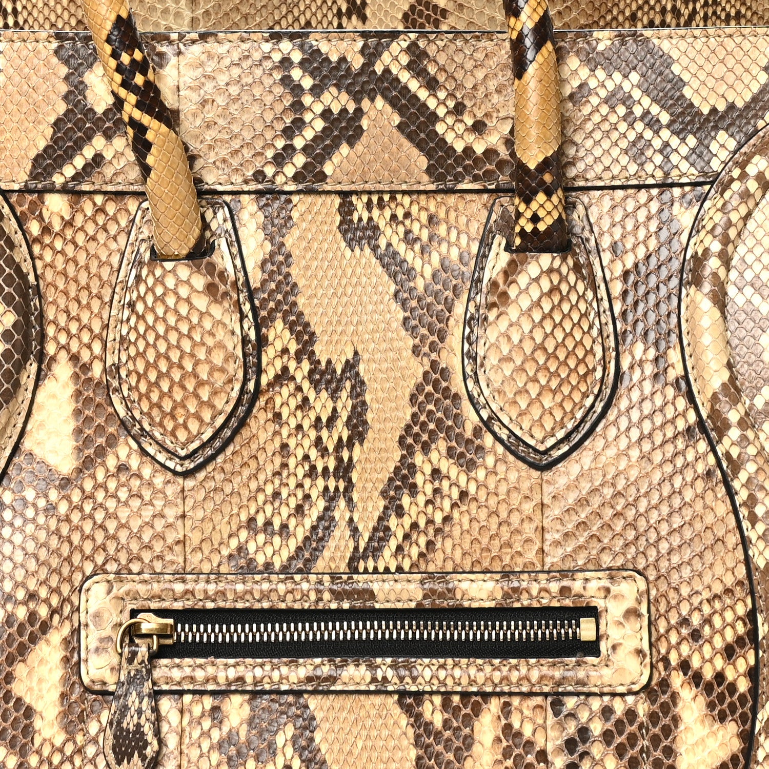 Celine Snakeskin Mini Luggage Beige 7 of 9