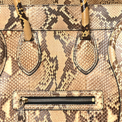 Celine Snakeskin Mini Luggage Beige 7 of 9