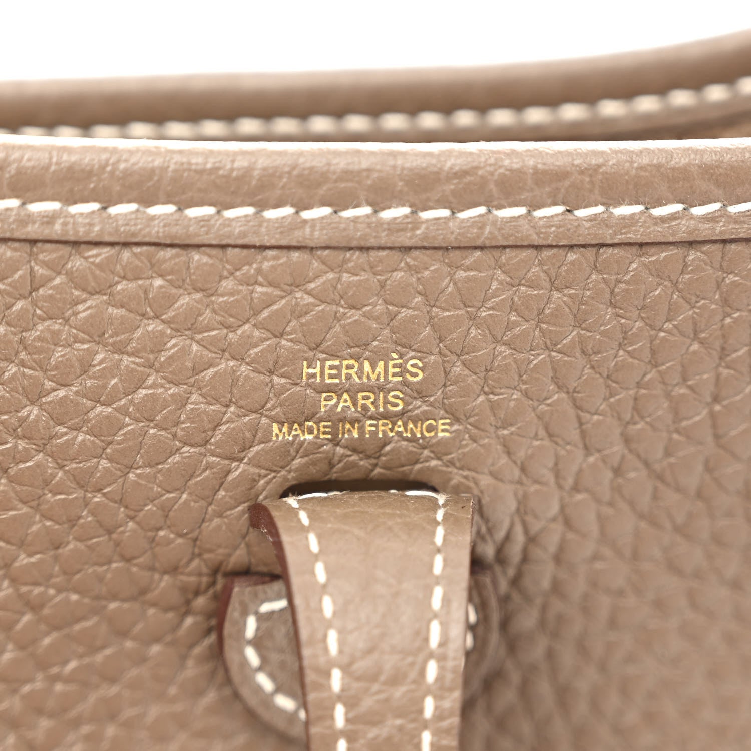 Hermes Taurillon Clemence Evelyne TPM Etoupe 6 of 10