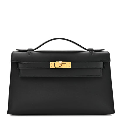 Hermes Swift Kelly Pochette Clutch Black 1 of 11