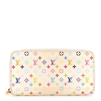 Louis Vuitton Monogram Multicolor Zippy Wallet White Orange 1 of 12