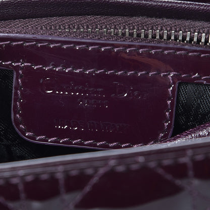 Christian Dior Patent Cannage Medium Lady Dior Purple 6 of 7