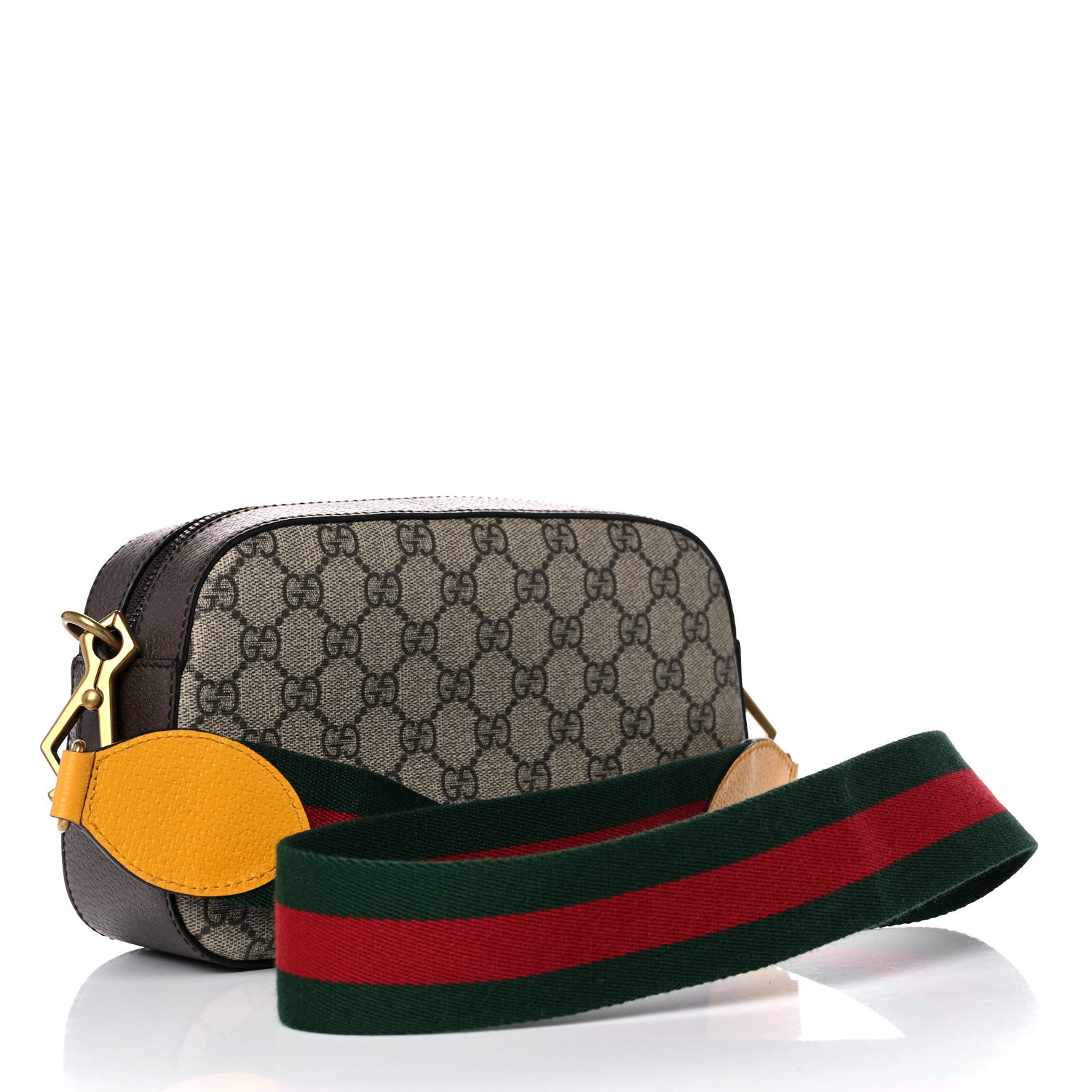 Gucci GG Supreme Monogram Web Neo Vintage Shoulder Bag Beige New Acero Crop 3 of 10