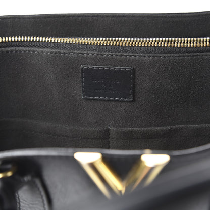 Louis Vuitton Monogram Cuir Plume Very Tote GM Black 5 of 13