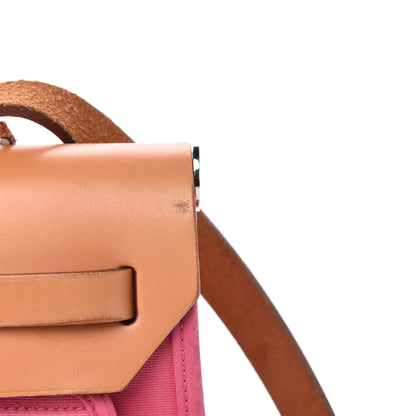 Hermes Vache Hunter Toile Herbag Zip 31 PM Rose Lipstick 13 of 16
