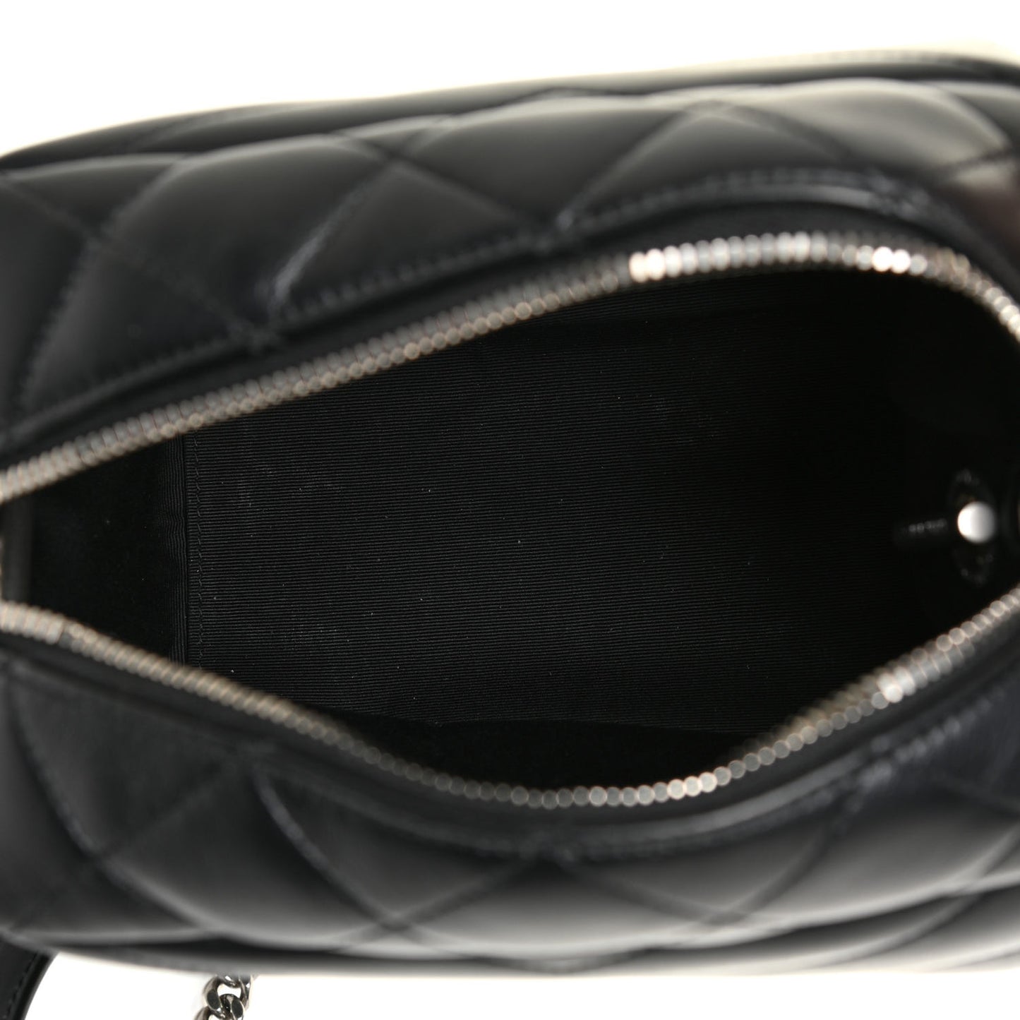 Calfskin Y Quilted Monogram Small Loulou Bowling Bag Black