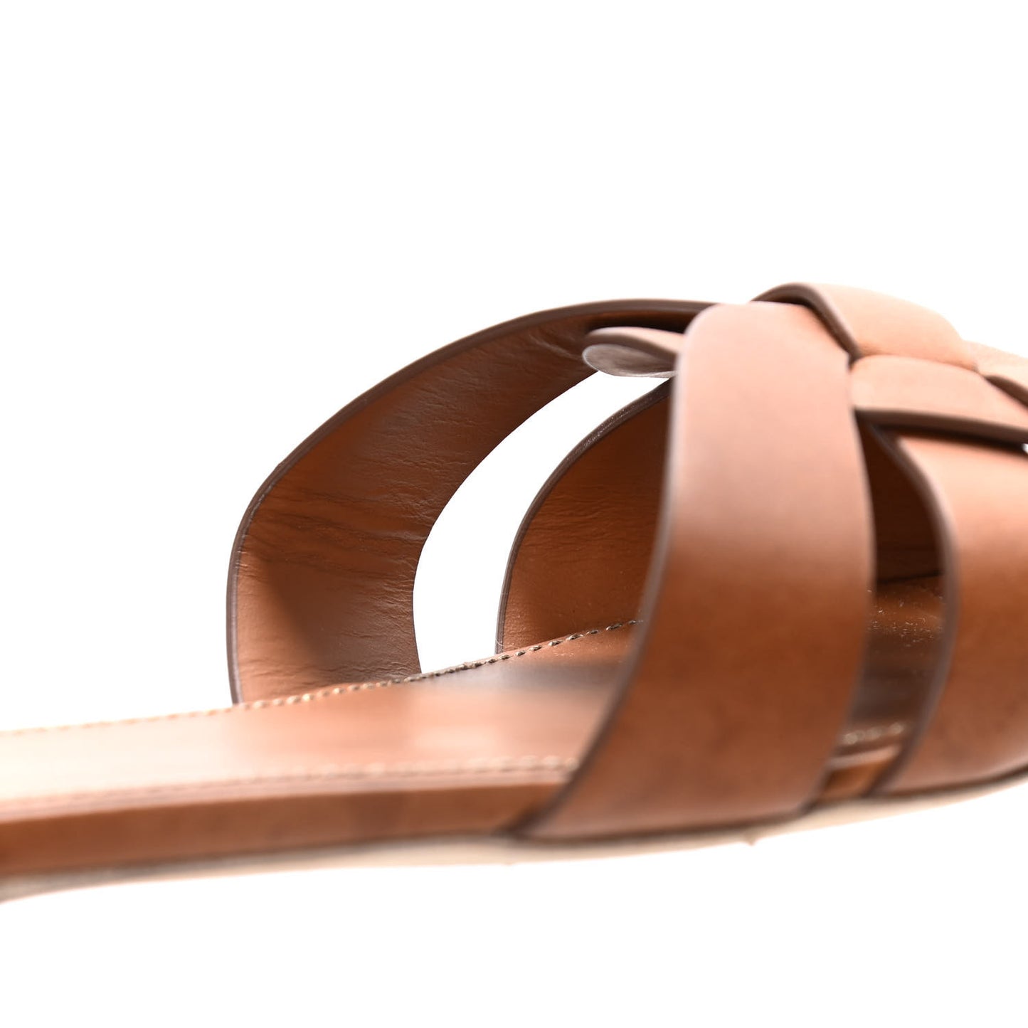 Calfskin Tribute 05 Slide Sandals 37 Amber