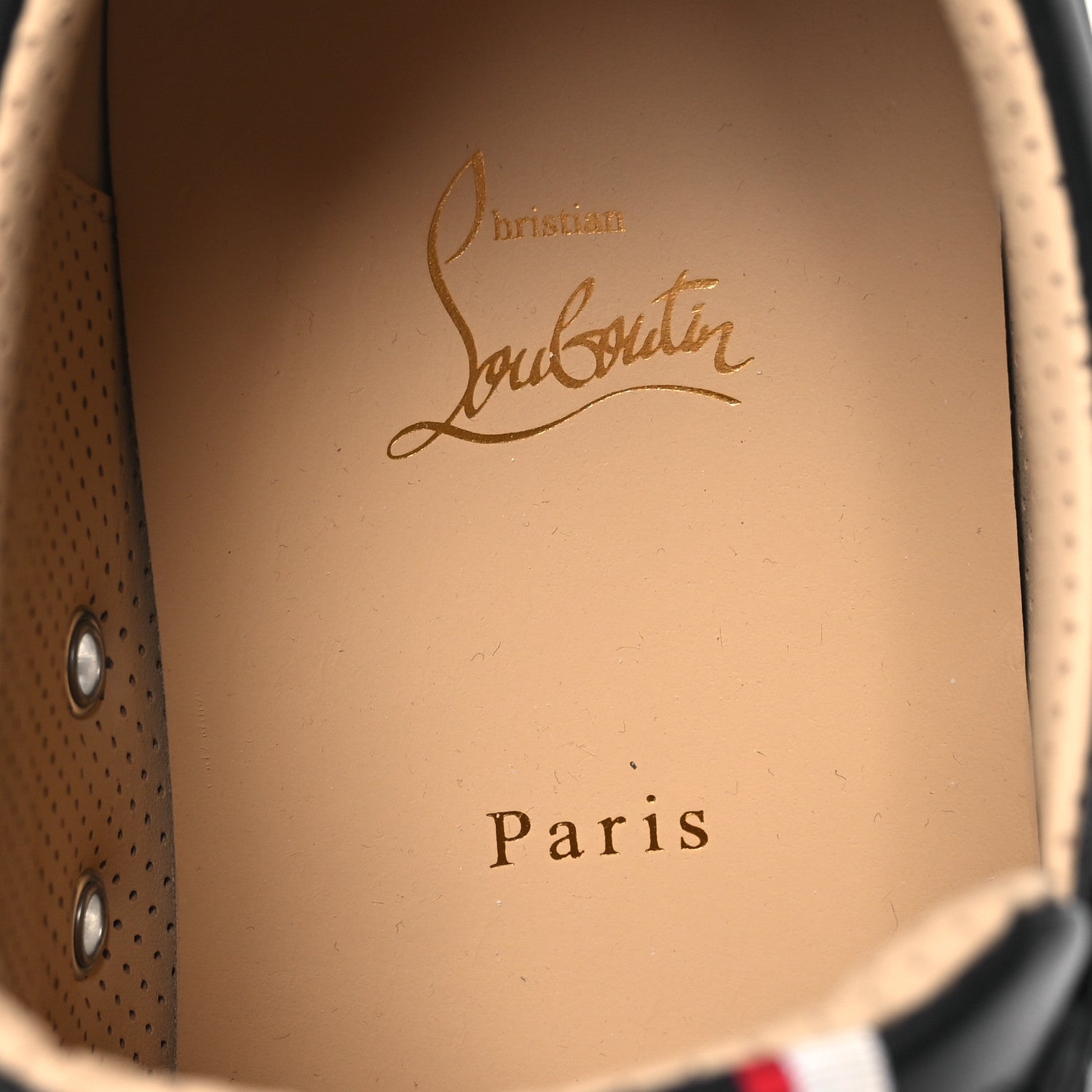 Christian Louboutin Calfskin Mens Fique A Vontade Flat Sneakers 46 Black 8 of 11