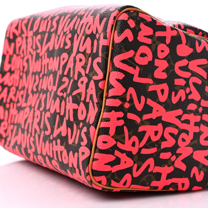 Louis Vuitton Monogram Graffiti Speedy 30 Fuchsia 9 of 13