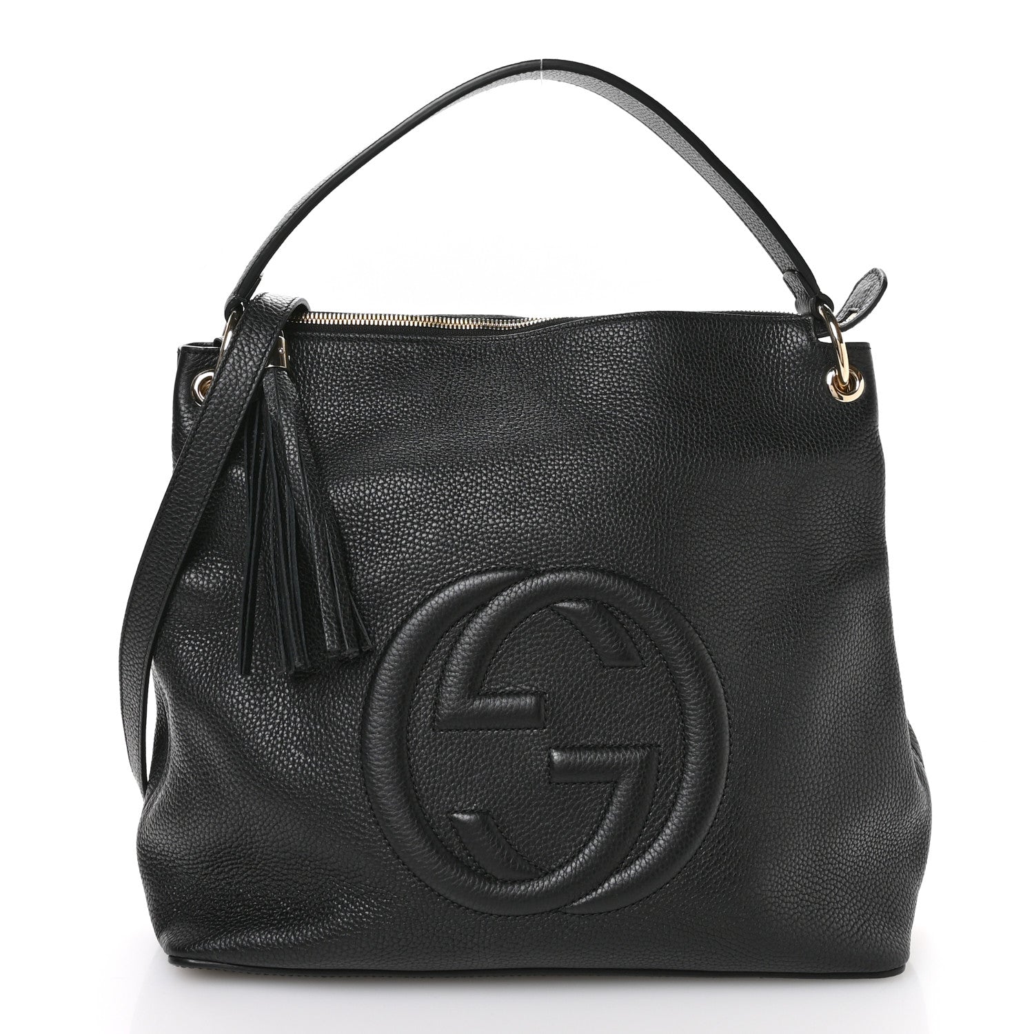 Gucci Pebbled Calfskin Large Soho Hobo Black 1 of 10