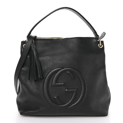 Gucci Pebbled Calfskin Large Soho Hobo Black 1 of 10