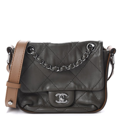 Chanel Calfskin Country Chic Mini Flap Dark Grey 1 of 12