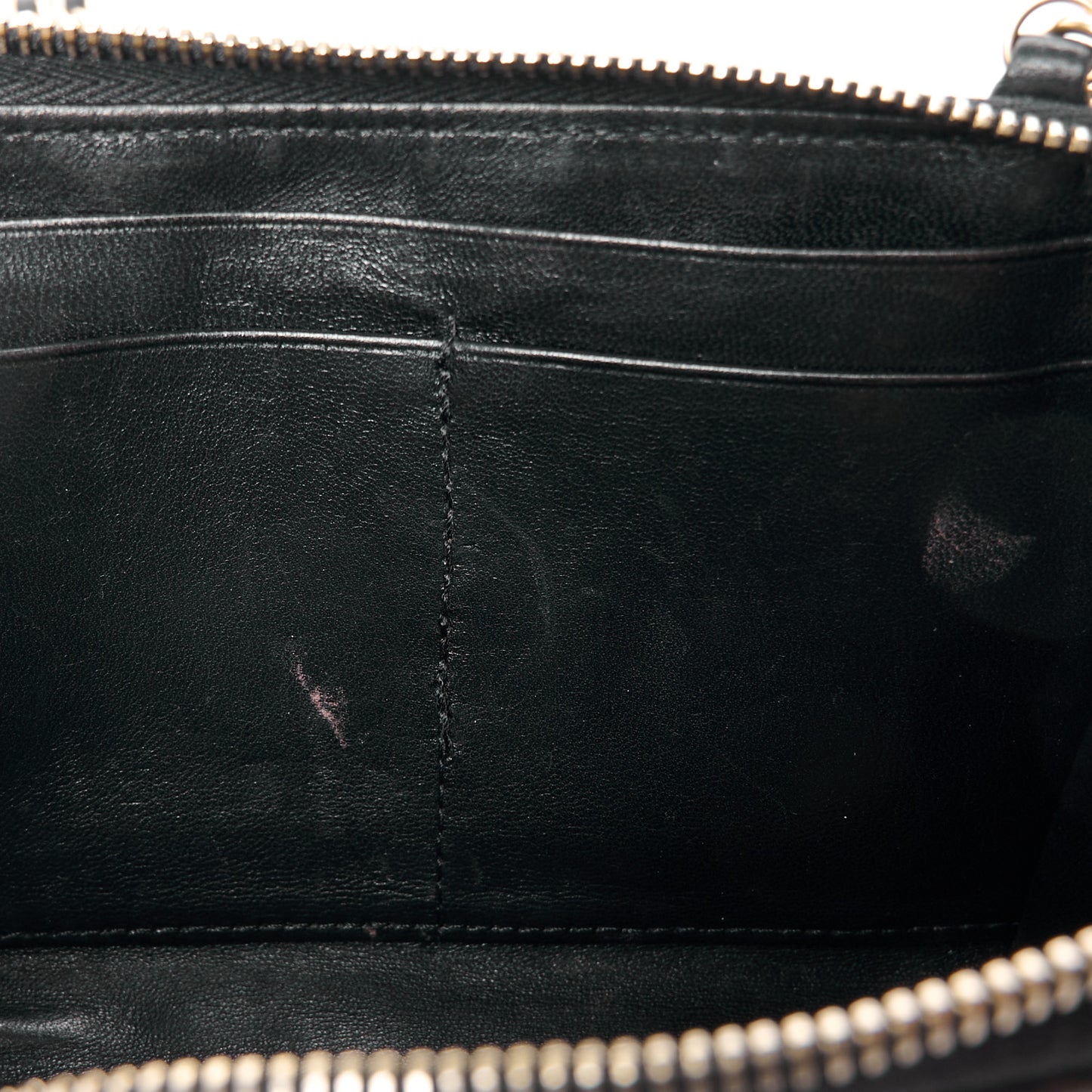 Lambskin Lucky Charms Symbols Wallet on Chain WOC Black