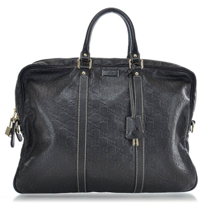 Gucci Guccissima Briefcase Black 1 of 13