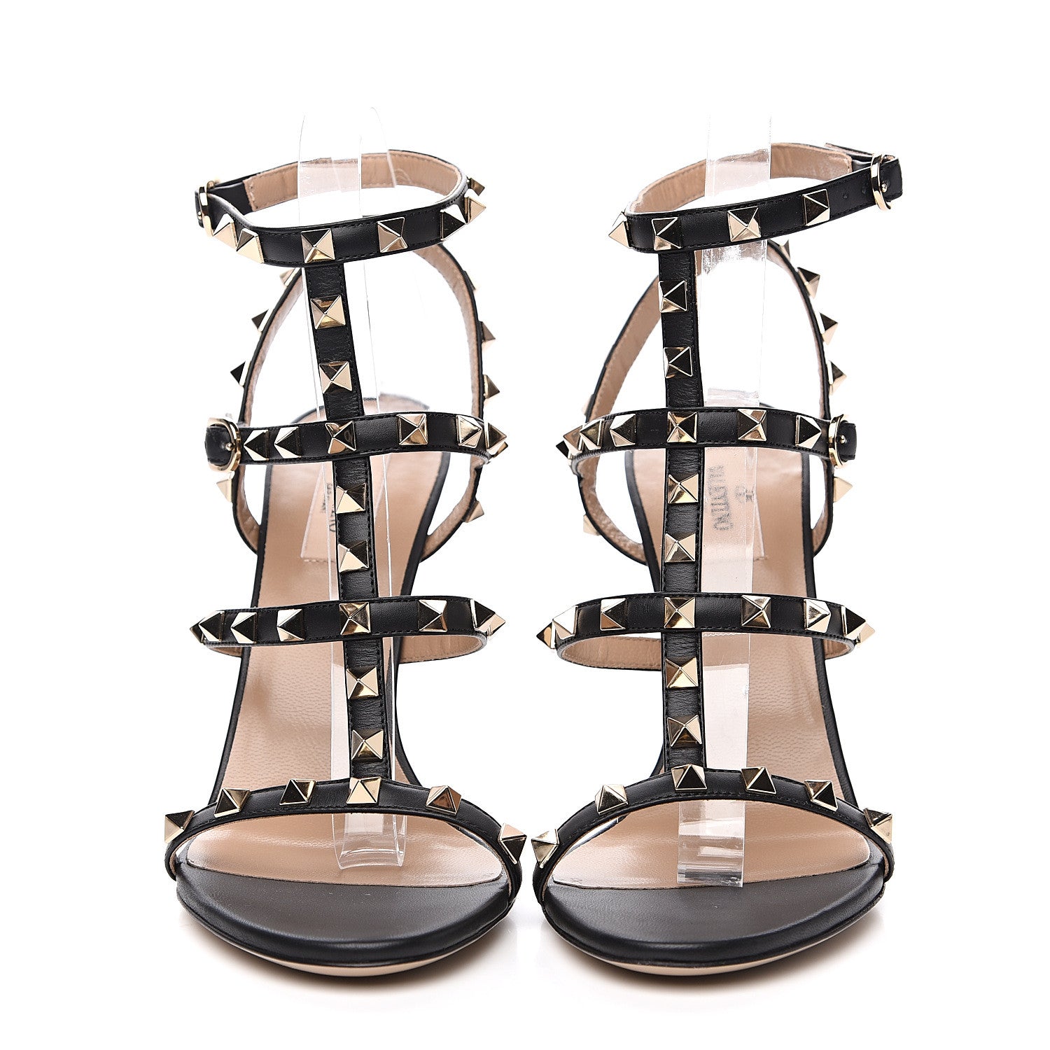 Valentino Garavani Nappa Rockstud Gladiator 105mm Sandals 38.5 Black 2 of 8