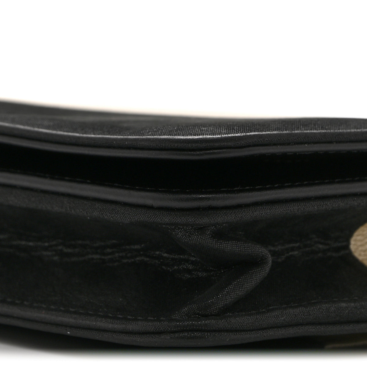 Chanel Metallic Caviar Suede Wallet On Chain WOC Gold Black 11 of 11
