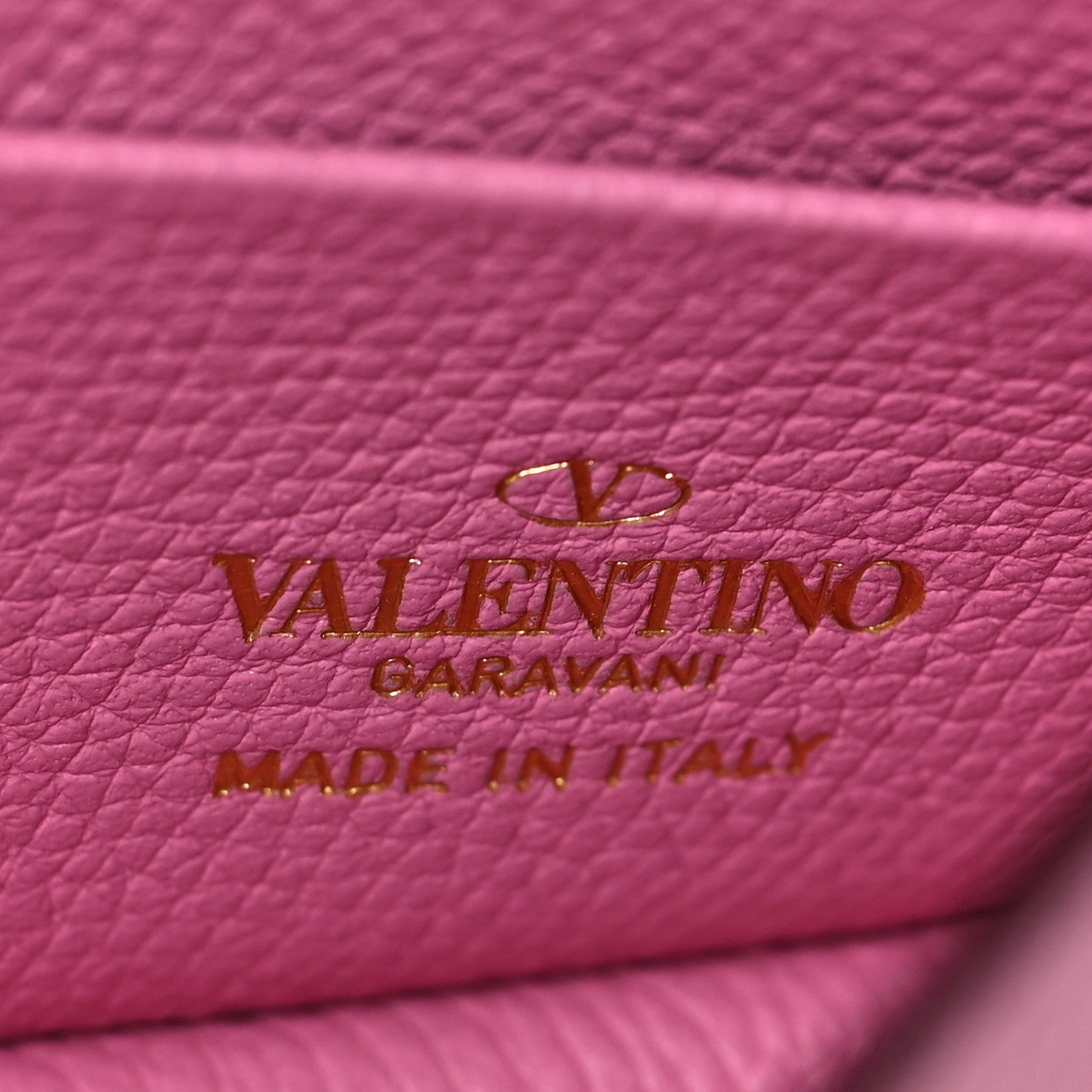 Valentino Garavani Grainy Calfskin VLogo Top Handle Wallet With Chain Feminine Pink 6 of 7