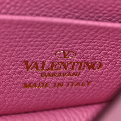 Valentino Garavani Grainy Calfskin VLogo Top Handle Wallet With Chain Feminine Pink 6 of 7