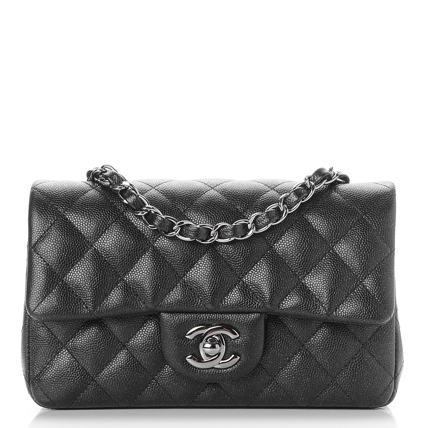 Chanel Iridescent Caviar Quilted Mini Rectangular Flap Black 1 of 8