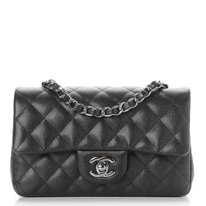 Chanel Iridescent Caviar Quilted Mini Rectangular Flap Black 1 of 8