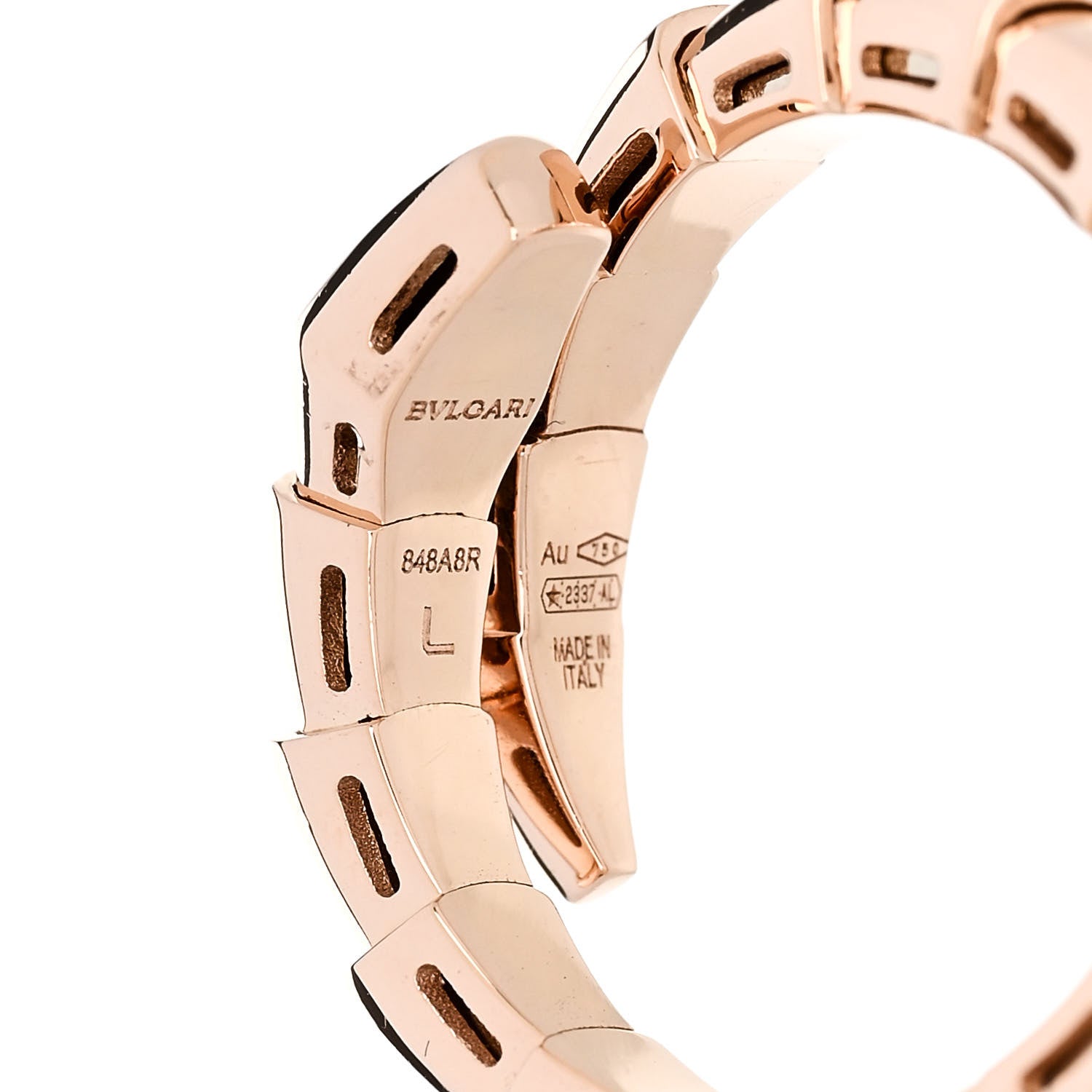 Bulgari 18K Rose Gold Serpenti Viper Ring L 4 of 5