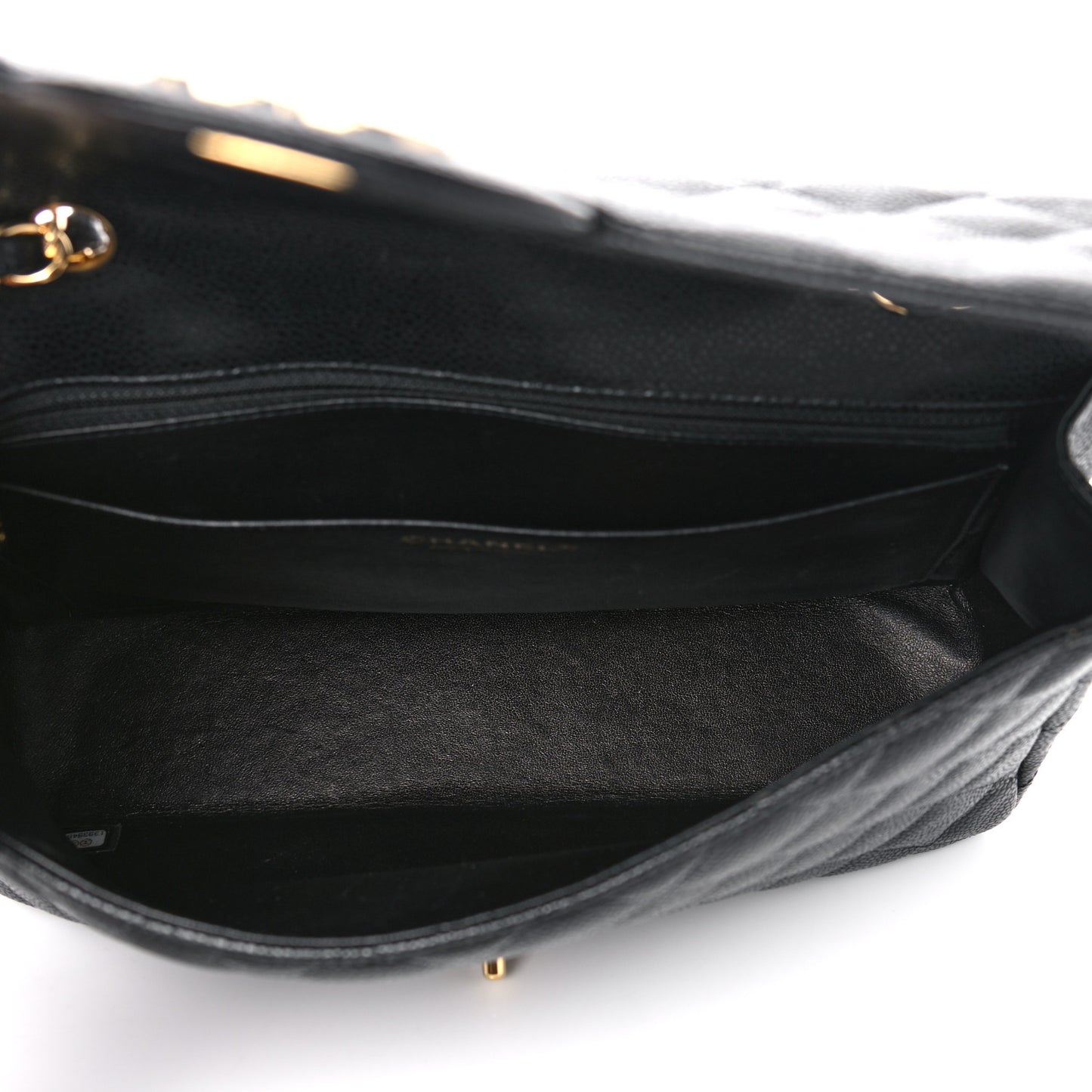 Caviar Quilted Jumbo Single Flap Black