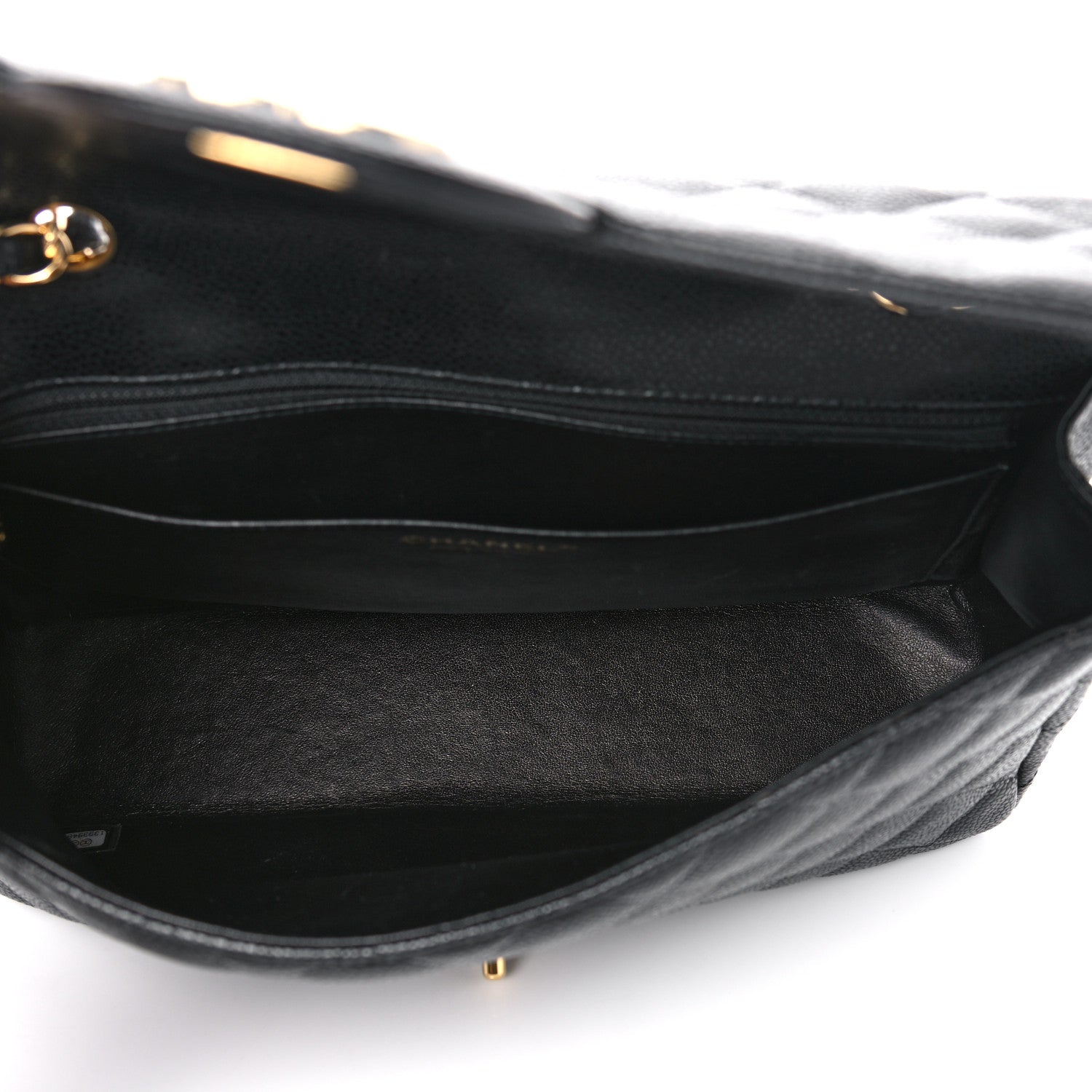 Chanel Caviar Quilted Jumbo Single Flap Black 5 of 13