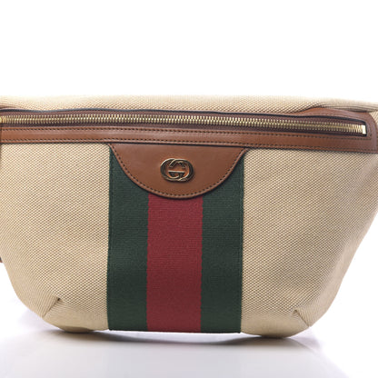 Gucci Vintage Canvas Web Belt Bag Sand Cuir 8 of 10
