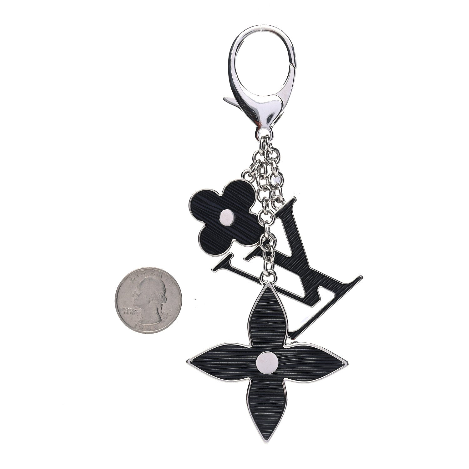 Louis Vuitton Electric Epi Fleur d'Epi Bag Charm Black 2 of 2