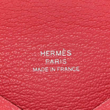 Hermes Chevre Mysore Calvi Card Case Rose Lipstick 7 of 8