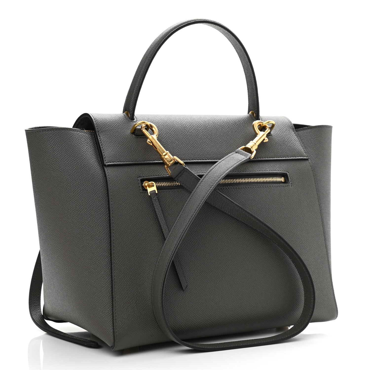 Celine Grained Calfskin Mini Belt Bag Grey 3 of 11