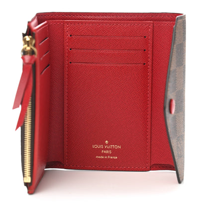 Louis Vuitton Damier Ebene Victorine Wallet Red 5 of 7