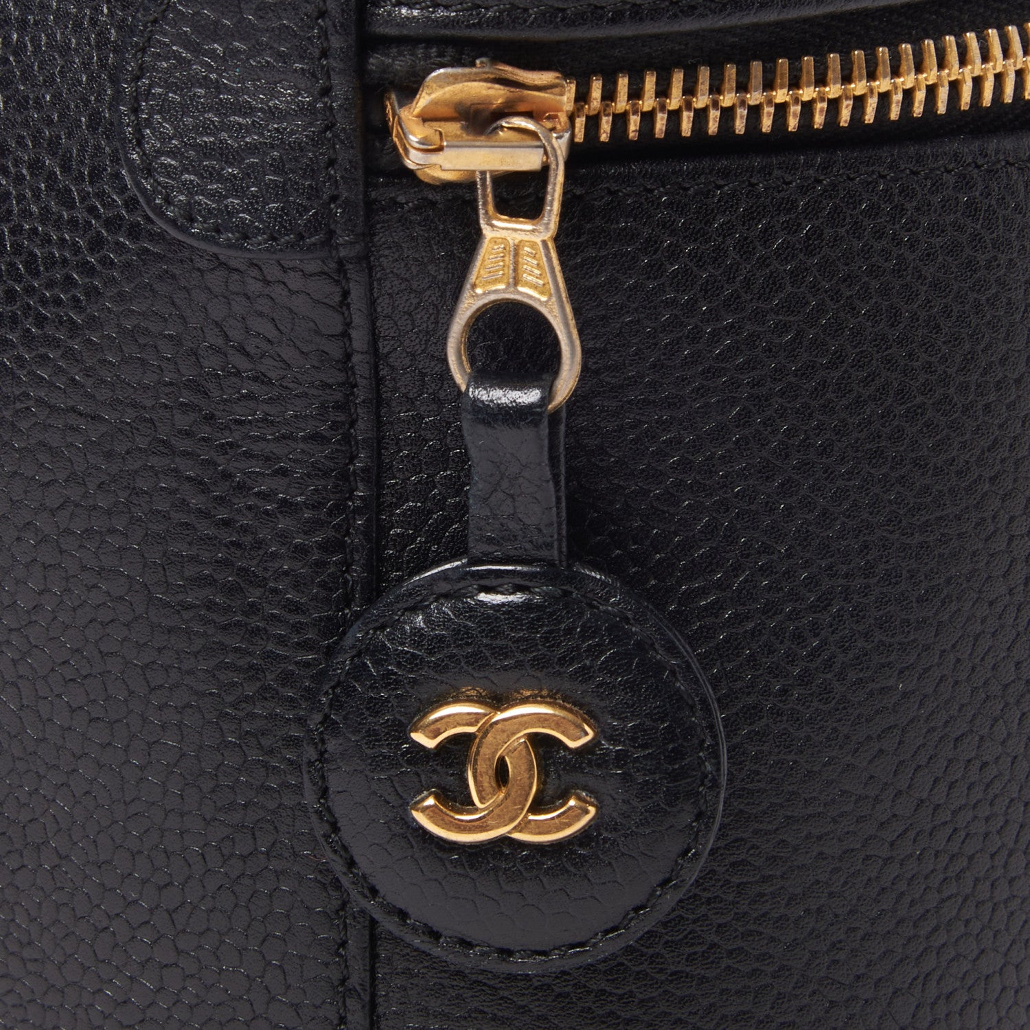 Chanel Caviar Vanity Cosmetic Case Black 7 of 10