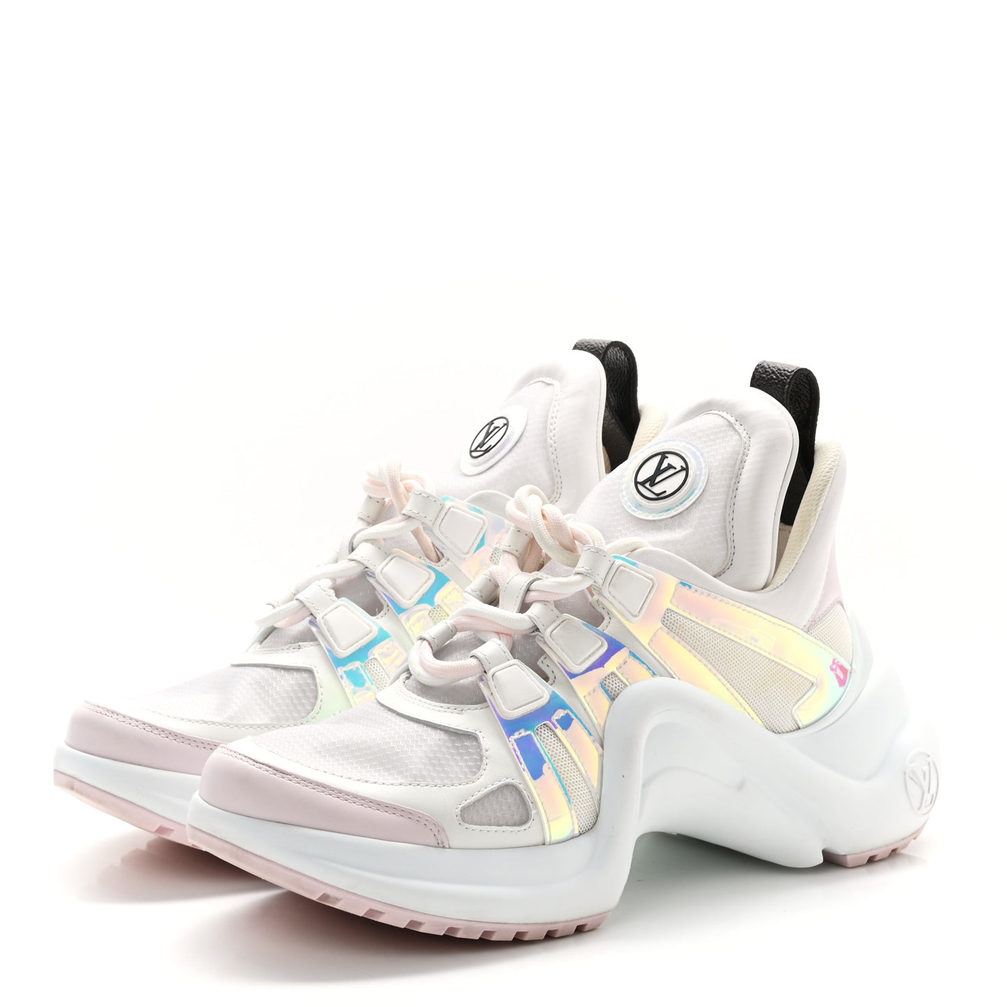 Calfskin Nylon LV Archlight Sneakers 37 Rose Clair Pink