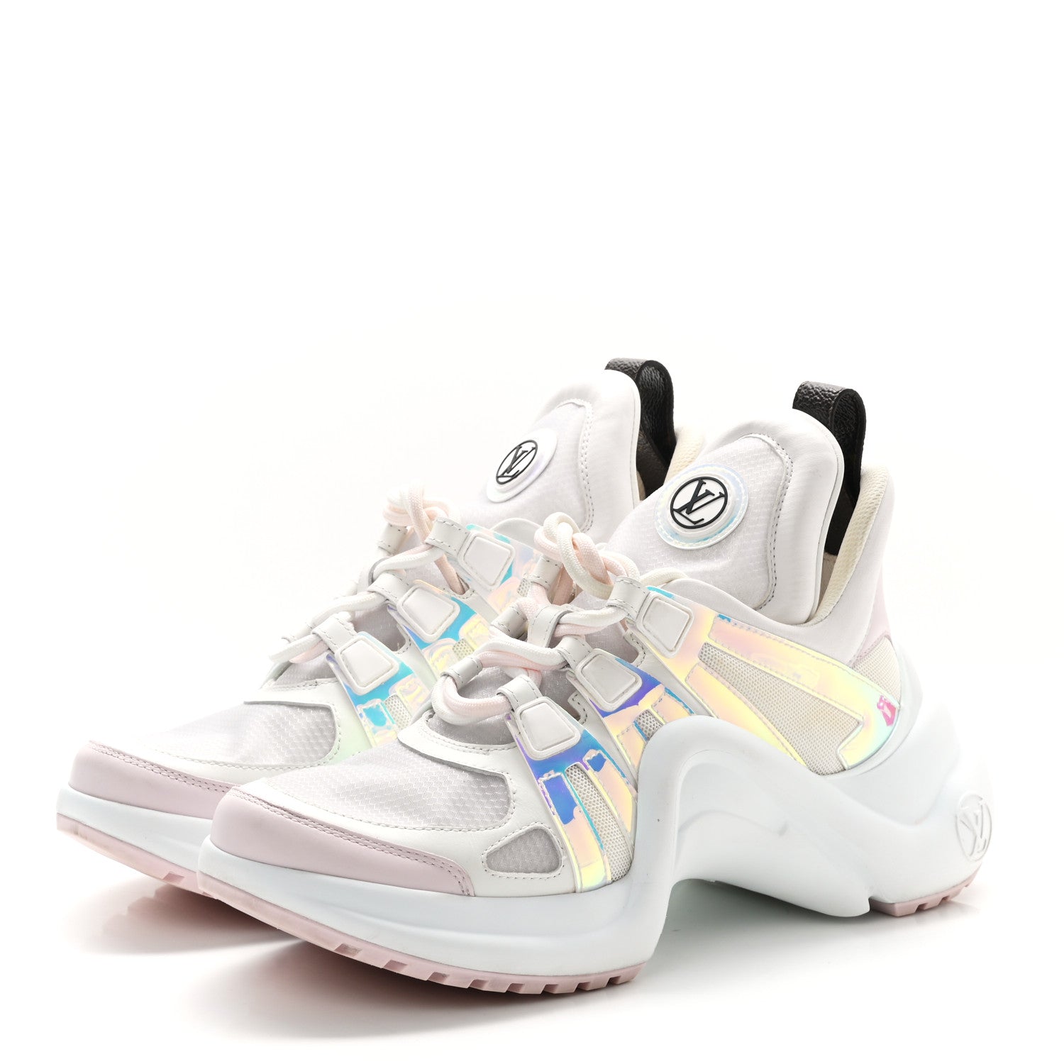 Louis Vuitton Calfskin Nylon LV Archlight Sneakers 37 Rose Clair Pink 3 of 12