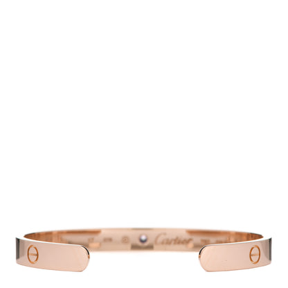 Cartier 18K Pink Gold Pink Sapphire LOVE Cuff Bracelet 17 2 of 4