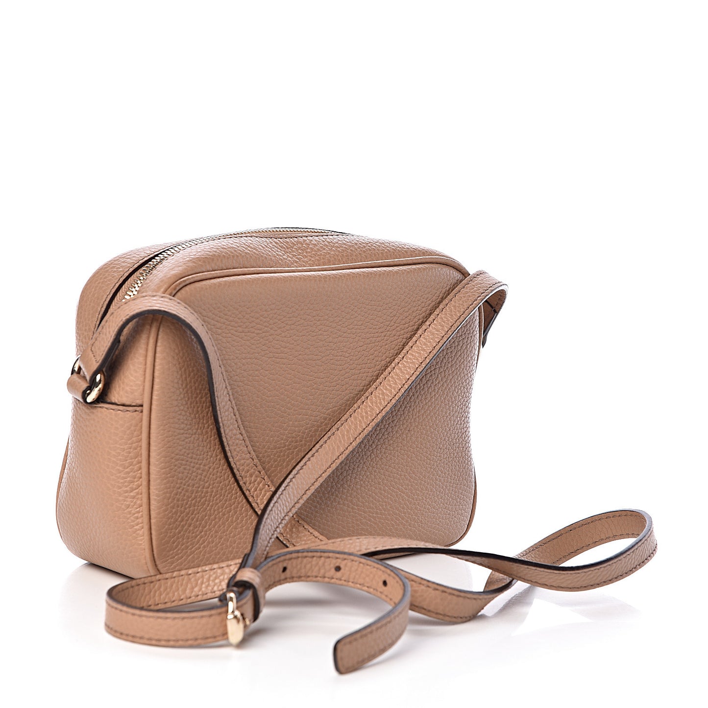 Pebbled Calfskin Small Soho Disco Bag Camelia