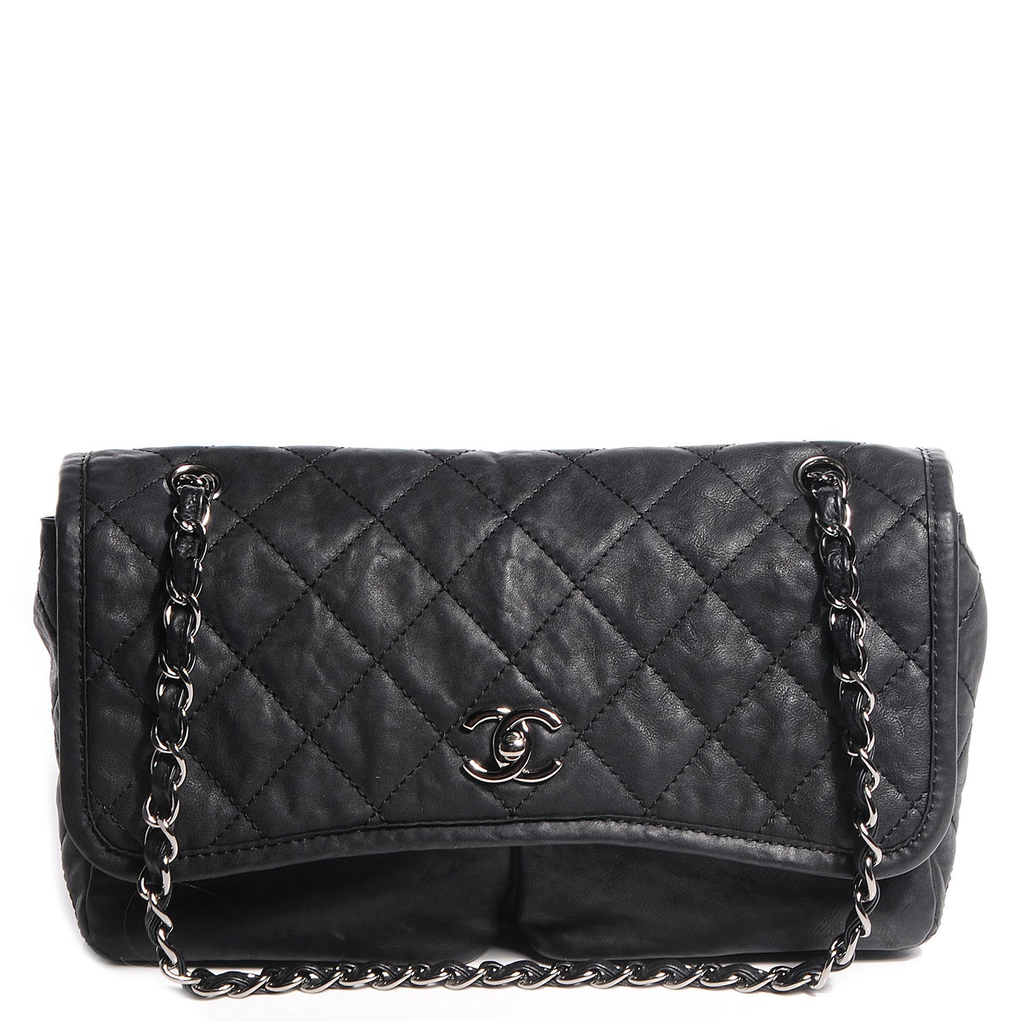 Calfskin Medium Natural Beauty Flap Black