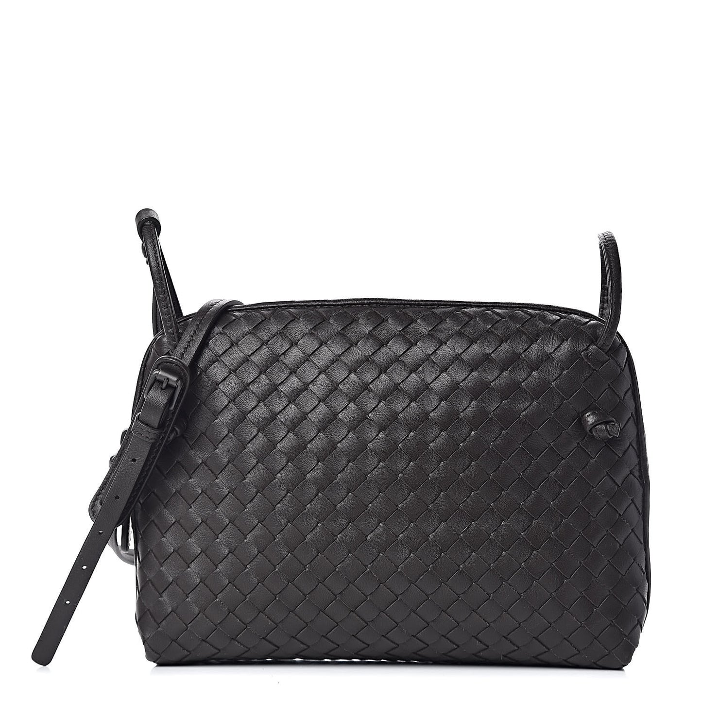 Nappa Intrecciato Pillow Crossbody Messenger Ebano