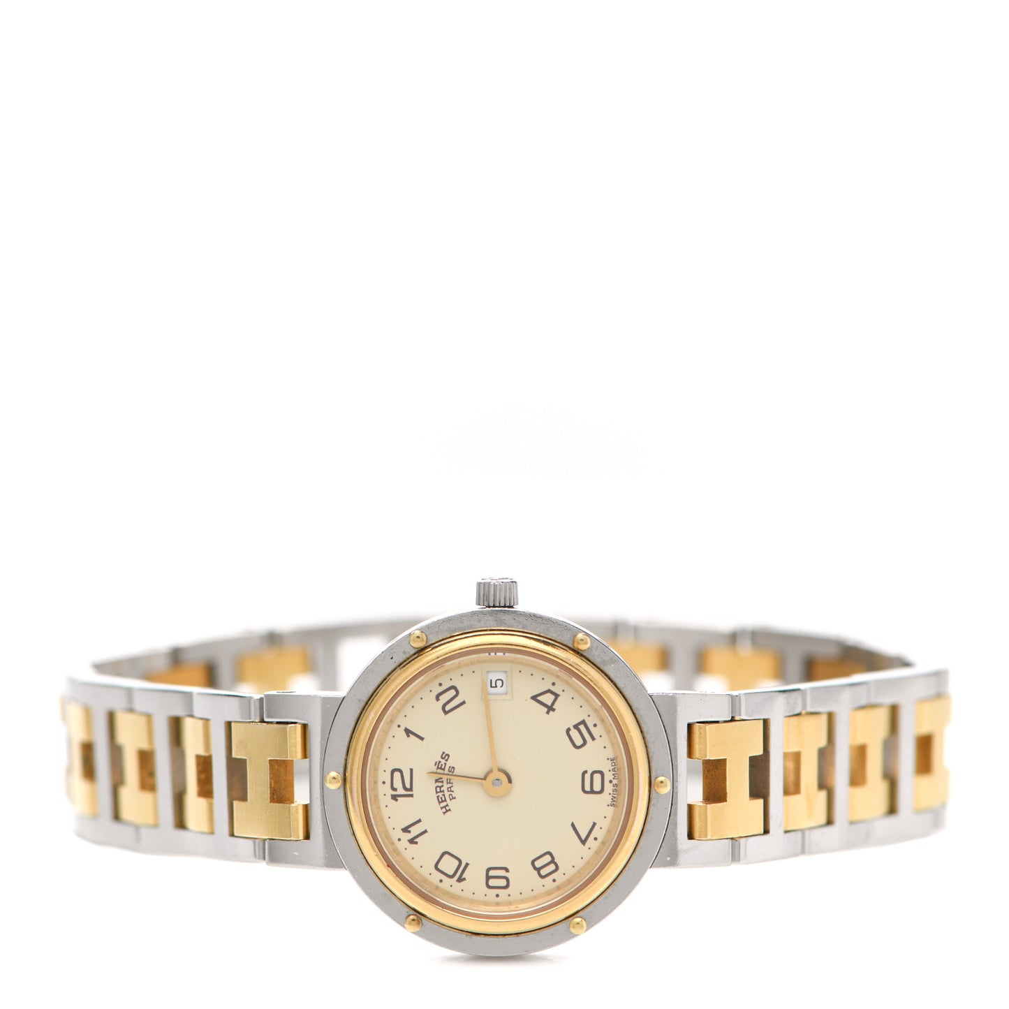 Stainless Steel 24mm Clipper Quartz Watch Gold