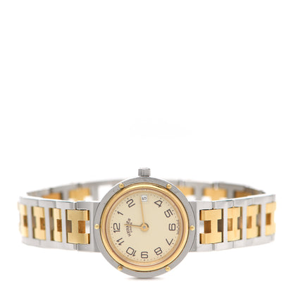 Hermes Stainless Steel 24mm Clipper Quartz Watch Gold 2 of 5