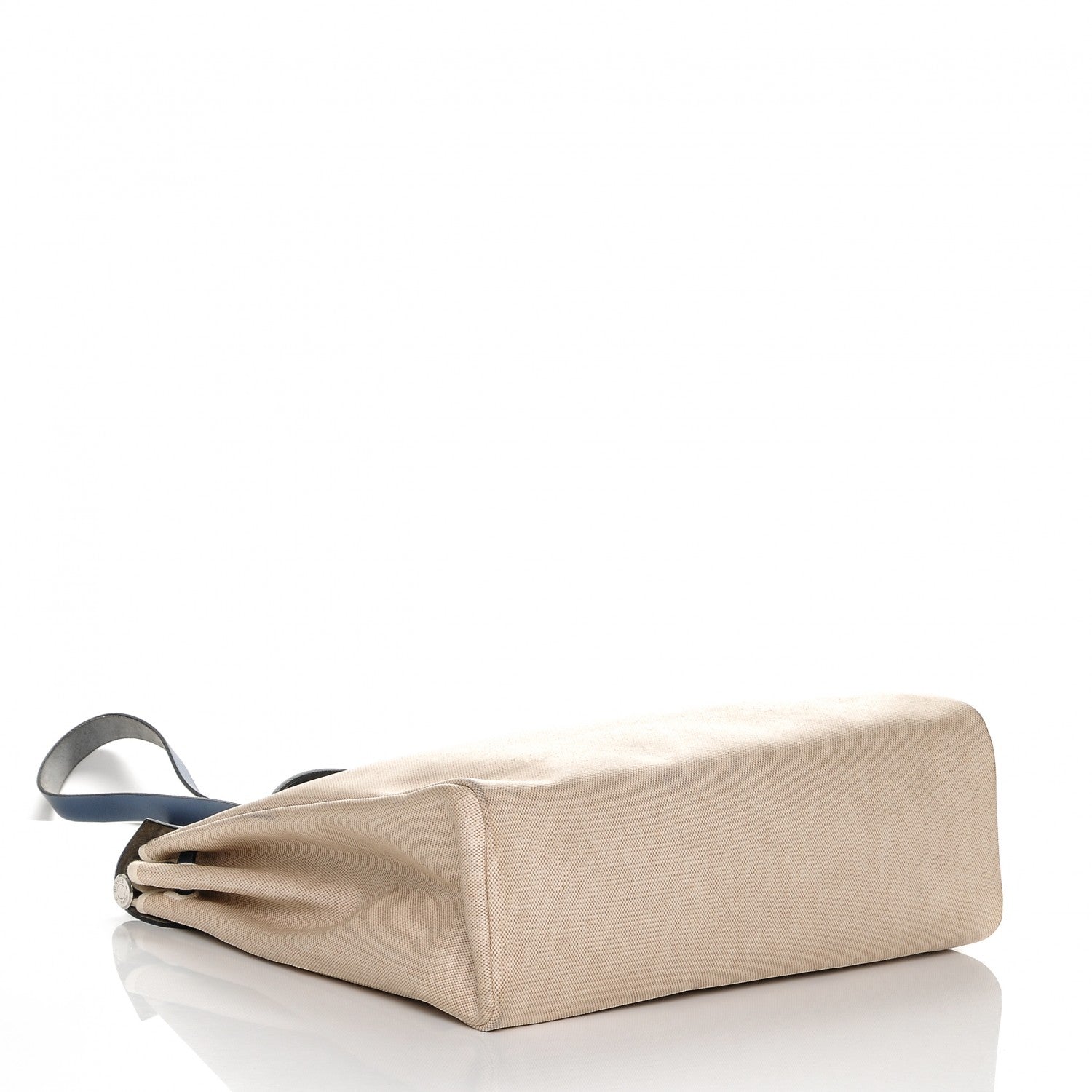 Hermes Toile Calfskin Herbag Zip 39 MM Natural Bleu 4 of 7