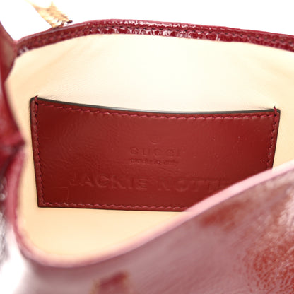 Gucci Crinkled Patent Mini Jackie Notte Bag Rosso Ancora Red 6 of 9